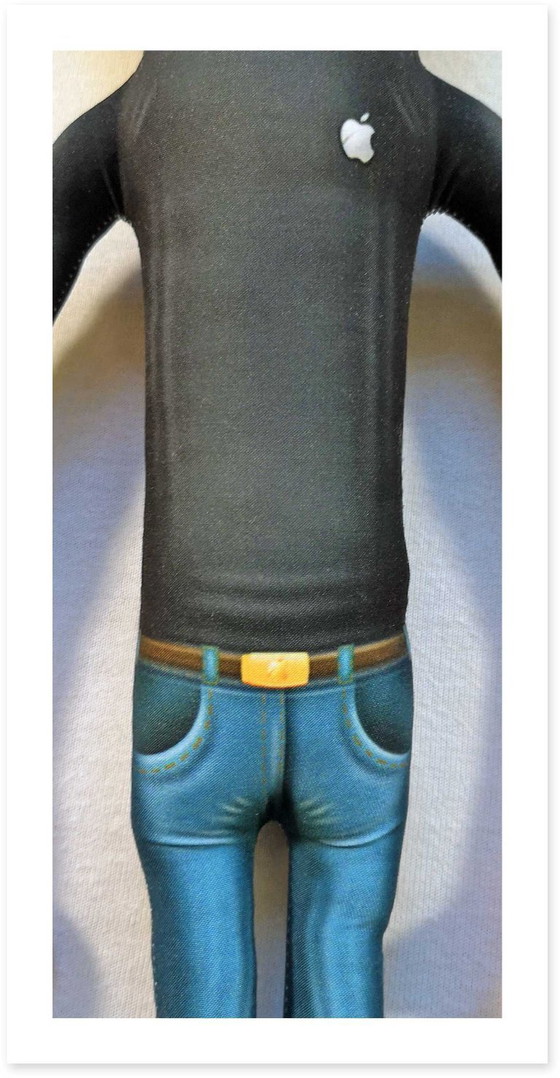 Image 1 of Steve Jobs Gift | Steve Jobs Office Decor | Textile Art Doll Collectible | Inspirational Tech Leader