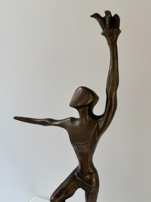 Sculptures modernistes en bronze Louis Nelen ca. 1960 – beeldhouwkunst, Stone
