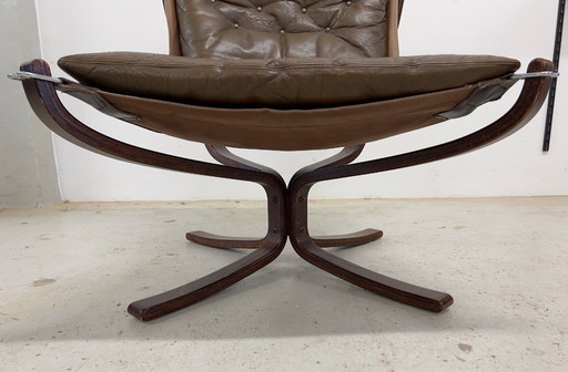 Sedia Falcon di Vatne Møbler, Norvegia, anni '70.