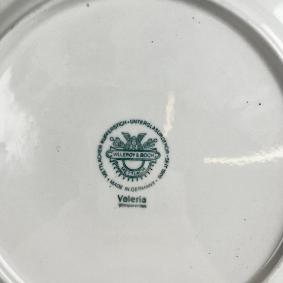 Image 1 of Set of 4 Villeroy & Boch "Valeria" dinner plates, blue