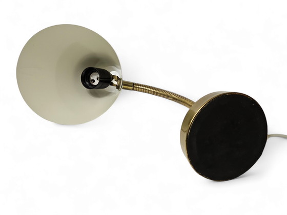 Image 1 of Tischlampe / Schreibtischlampe weiß, 1950er Jahre