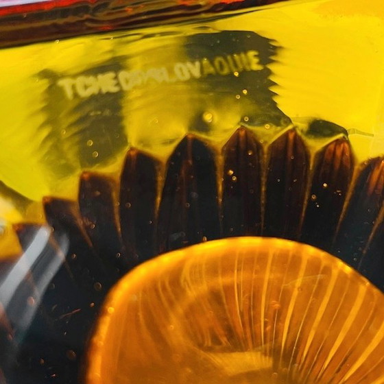 Image 1 of Art Deco vaas Stölzle Hermanova Hut 1930's