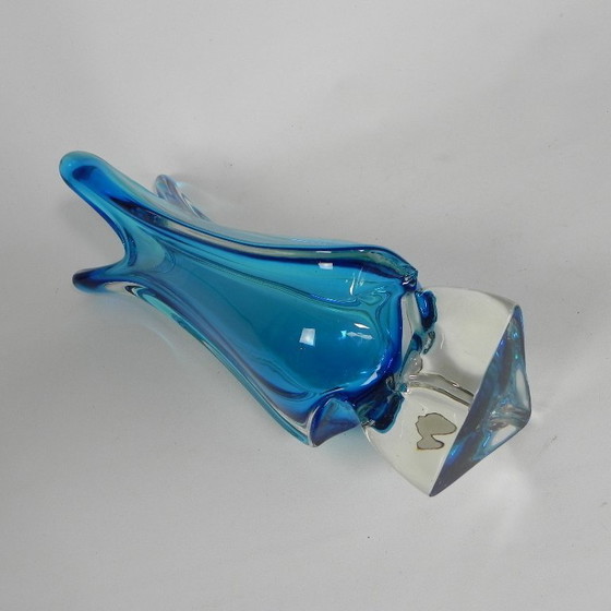 Image 1 of Vintage glass vase Val St. Lambert, 1950s