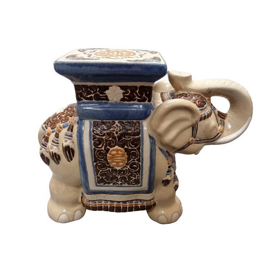 Image 1 of Vintage elephant plant table