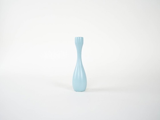 Image 1 of Candelabro azul pastel, diseño danés, década de 1970, fabricado en Dinamarca.