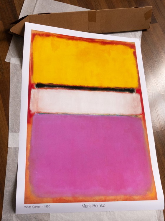 Image 1 of Weißes Zentrum (Gelb, Rosa und Lavendel auf Rosa) 1950 - Mark Rothko - 70 × 100 cm