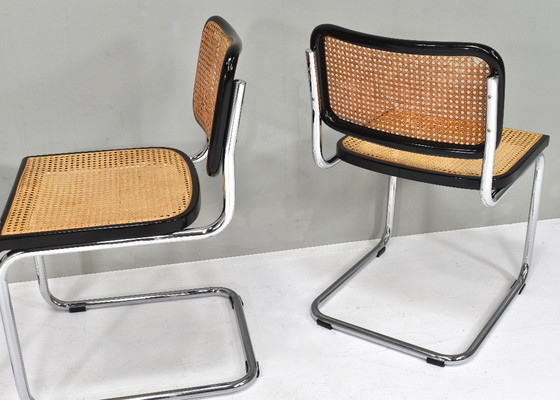 Set di 4 sedie Cesca modello B32 di Marcel Breuer – Italia, anni '70 – Gavina, Sedie da pranzo, Rattan (photo 5 of 15)