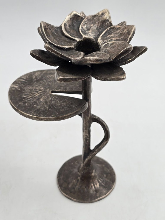 Image 1 of Brutalist bronze candlesticks