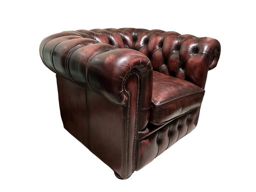 Poltrona Chesterfield in pelle realizzata su misura, Fleming & Howland, 2016