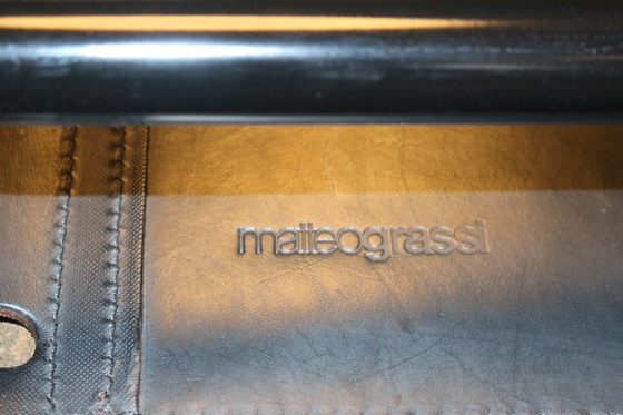6 black Matteo Grassi Dining chairs, Leather, Marble (photo 4 of 5)