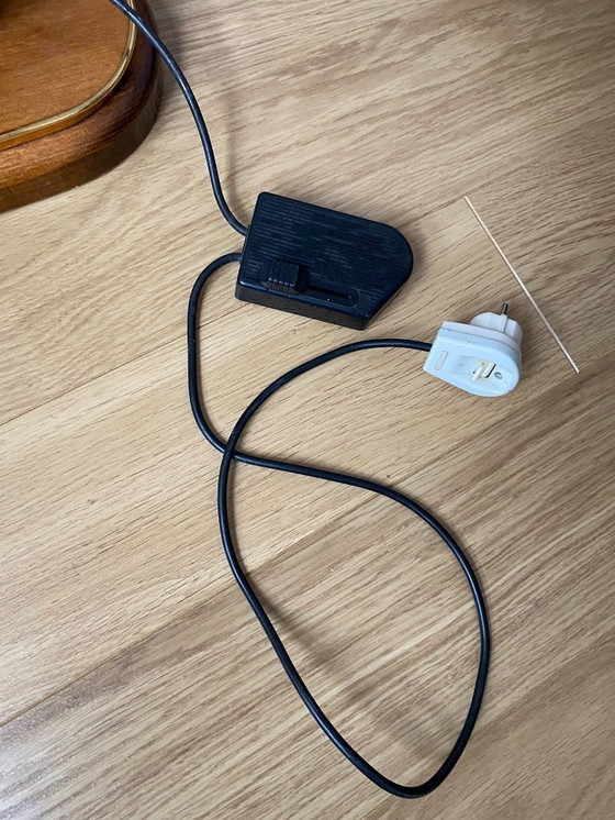 Image 1 of Mid-Century Modern Vloerlamp | Hout & Messing | Dimbaar | Jaren 70