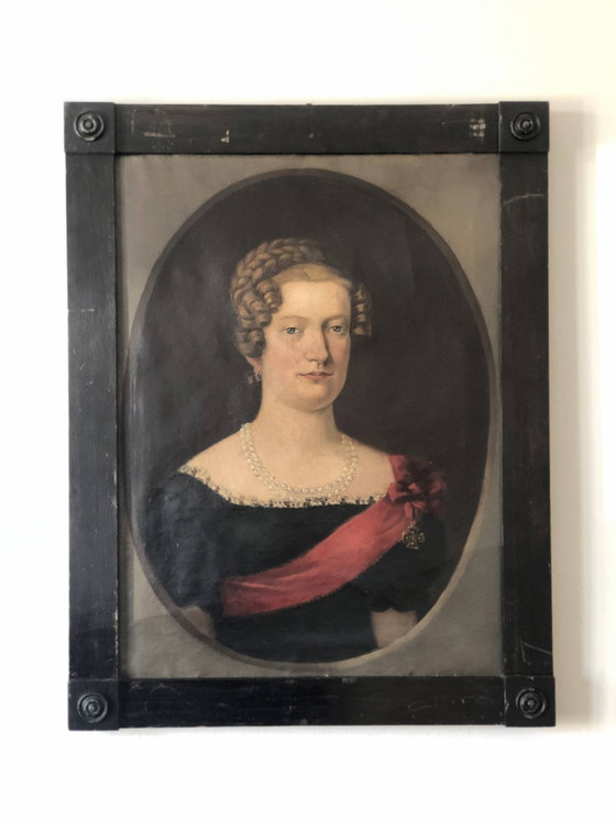 Image 1 of Grand portrait original ancien du XIXe siècle représentant un Allemand