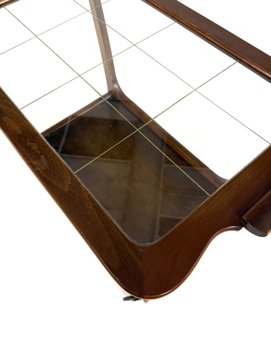 Image 1 of Vintage teakhouten trolley ‘60