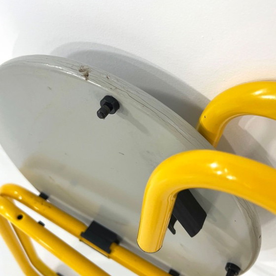 Image 1 of Silla Binda gris y amarilla de Luca Leonori y Stefano Stefani para Pallucco, década de 1980