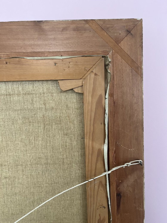 Image 1 of Large signed Danish landscape ca. 1910 – Børge Nyrop – oil on canvas – original gilded frame