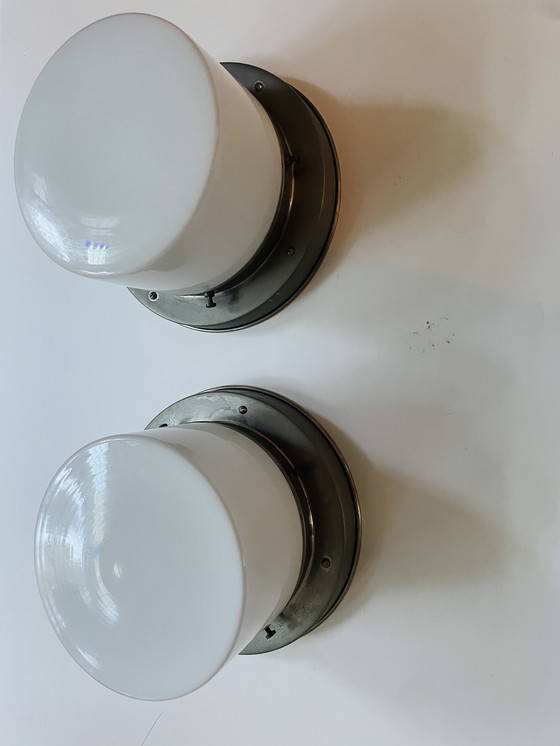 Image 1 of 2x Giso (Gispen) plafonnière ‘Cilinder’. Dutch design 