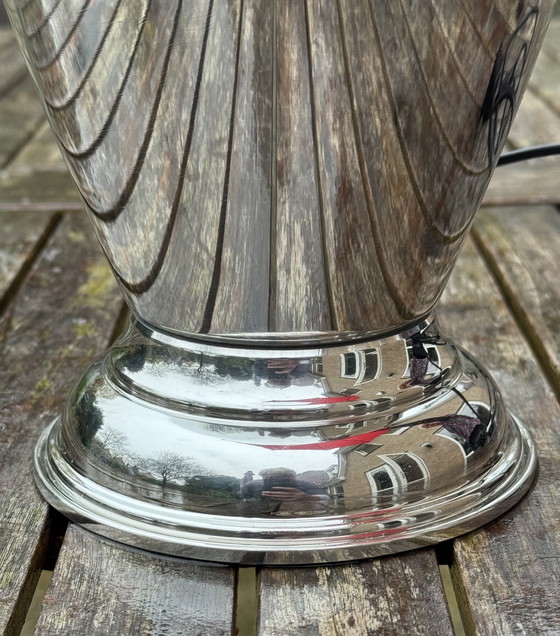 Image 1 of Luxe Franse Étain 95% lampvoet ('80) | Zwaar klassiek-chique designstuk