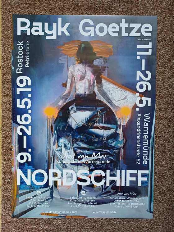Rayk Goetze Nordschiff Póster de exposición firmado, Papel, Azul, Modern (foto 2 de 8)