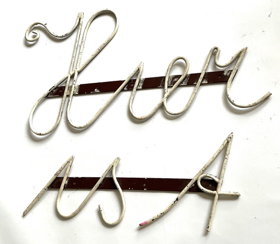 Image 1 of Lettere di facciata in ferro battuto d'epoca