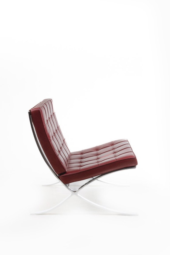 Image 1 of 1x Knoll Barcelona - Rood Leder
