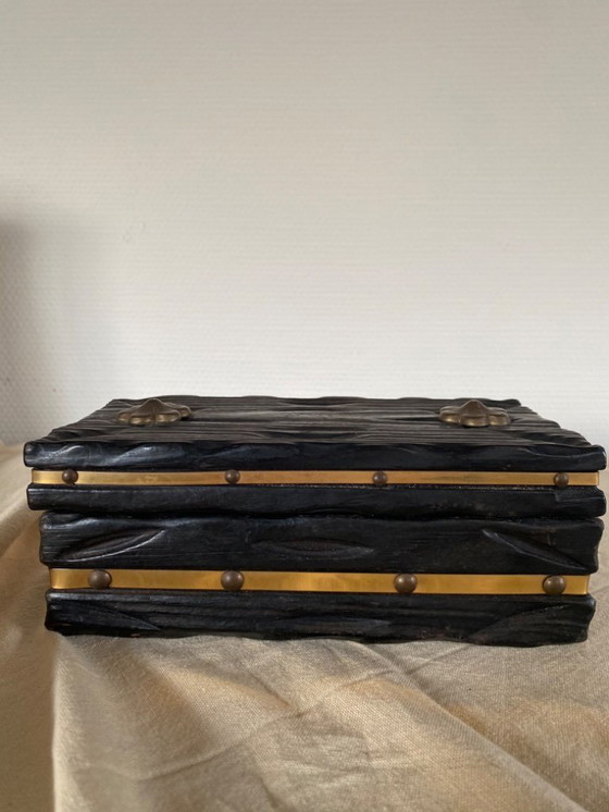 Image 1 of Vintage Brutalist Made in Spain Wooden Box