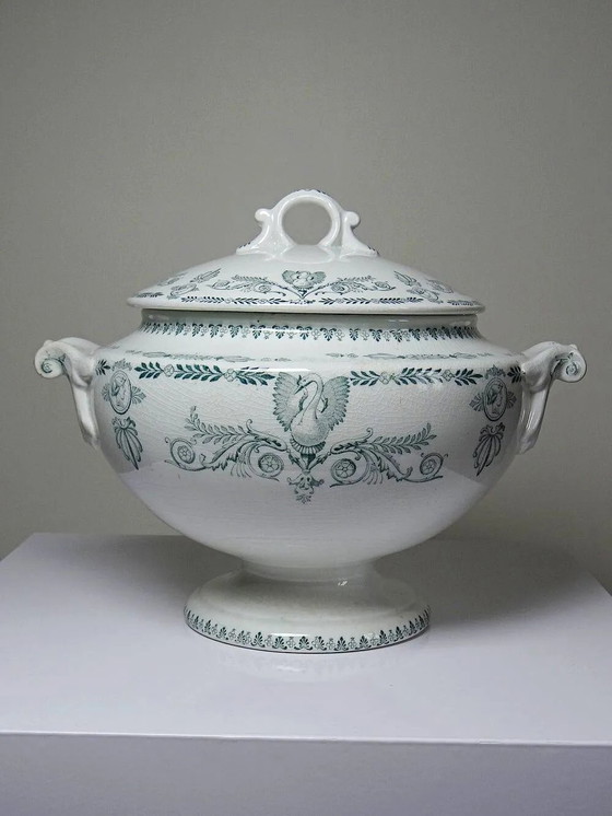 Large antique soup tureen K&G Lunéville Compiègne model in ironstone. – Crockery, Porcelain, Rococo (photo 16 of 16)