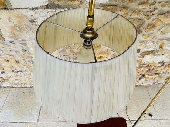 Mid-Century, Swivel,  Floor Lamp with Integrated Side Table, 1960s – Floor lights, Brass (photo 13 of 34)