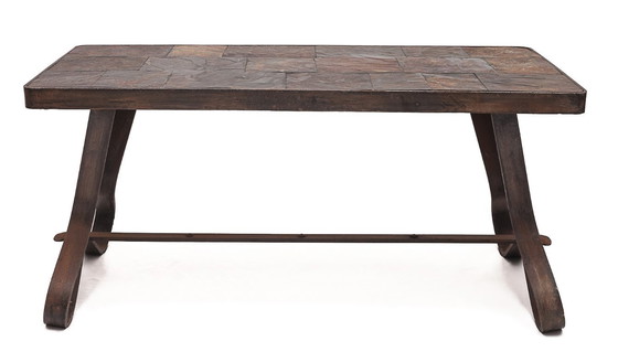 Image 1 of Brutalist coffee table by Adnet