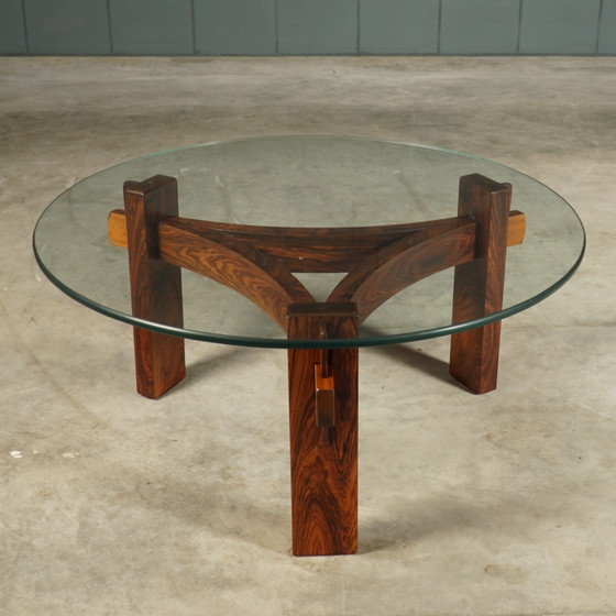 Image 1 of Vintage Brutalist Coffee Table - Rosewood - 1970s