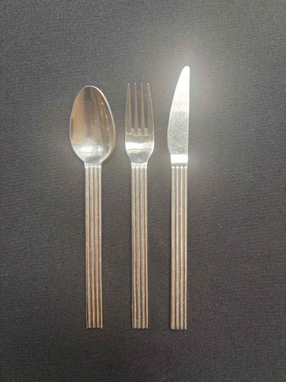 Image 1 of Vintage IKEA Strateg bestekset: 18-delig postmodern roestvrijstalen bestek