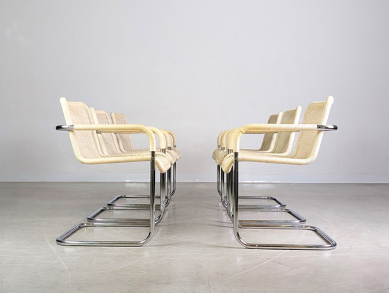 Image 1 of Set van 6 originele Tecta D41 cantileverstoelen in Bauhaus-stijl met een elegant design.