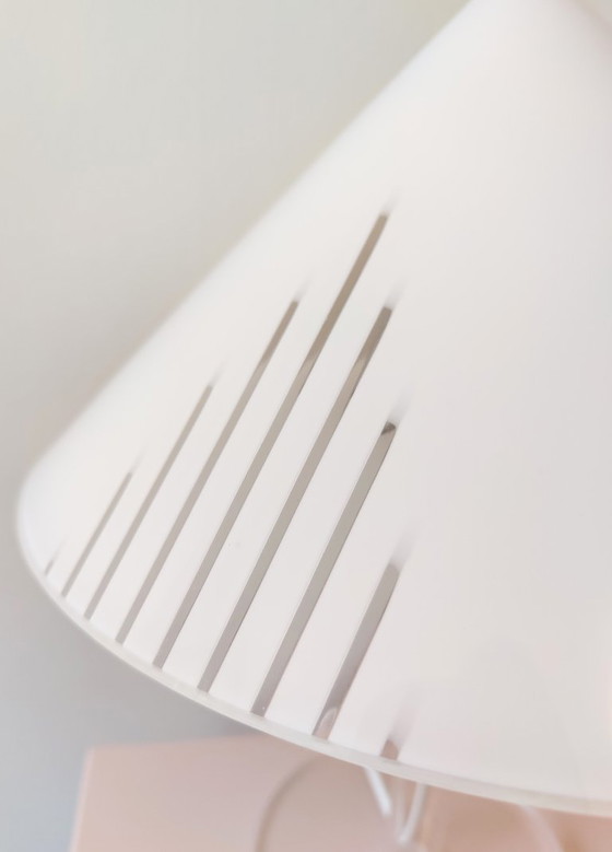 Image 1 of Vintage 1980s plexiglass lamp with partially transparent shade