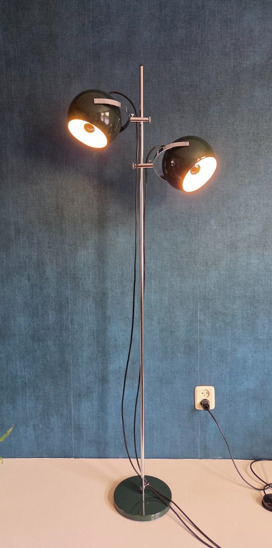 Image 1 of Vintage floor lamp - Gepo - 1970s - Green