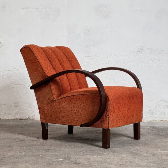 Image 1 of Coppia di poltrone Halabala H-410, anni '30 – Art Déco cecoslovacco