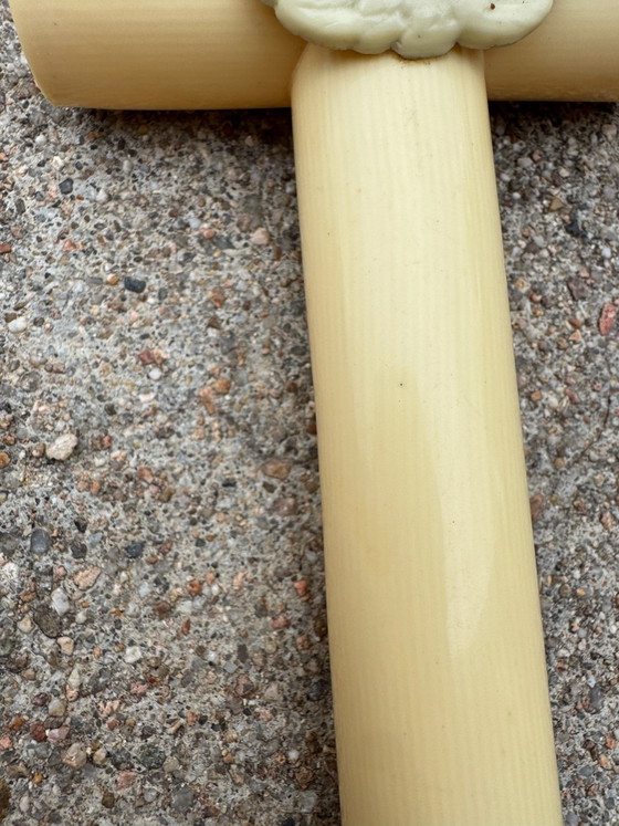 Antica croce da culla in celluloide, Decorazioni murali, Plastica, Crema (foto 9 di 13)