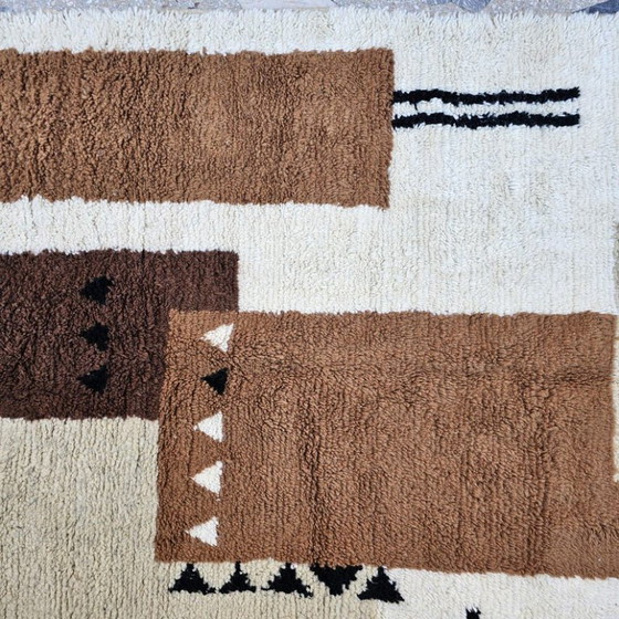 Image 1 of Beni Ourain tapijt | Marokkaans tapijt op maat, bruin, 200x300 cm