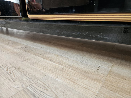 1970er Pierre Cardin Buffetschrank aus schwarz lackiertem Holz – Buffetschränke, Wood, Klassiek (photo 30 of 32)