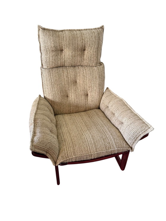 Poltrone Relax Ungheresi Mid Century – Tessile, Legno (photo 4 of 7)
