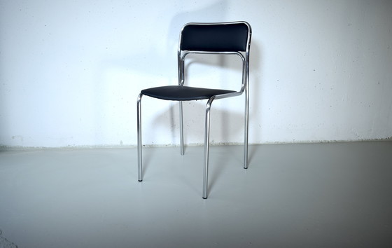 Image 1 of 1970s Chrome Chairs Bauhaus Design Chairs Kitchen Chairs Space Age