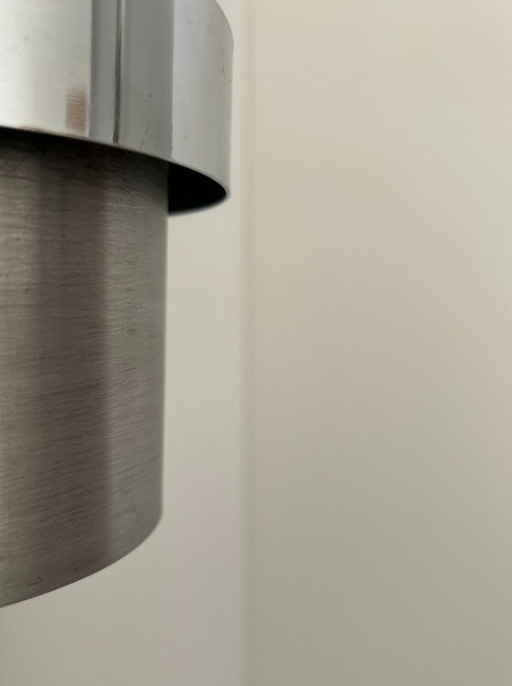 Image 1 of Coppia di applique in metallo spazzolato e cromo, Francia 1970