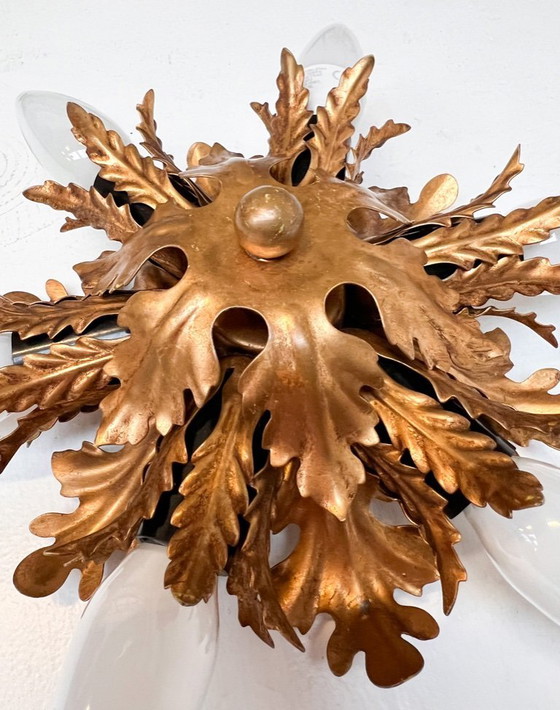 Image 1 of Florentine ceiling or wall lamp attributed to Banci Firenze, 1960s