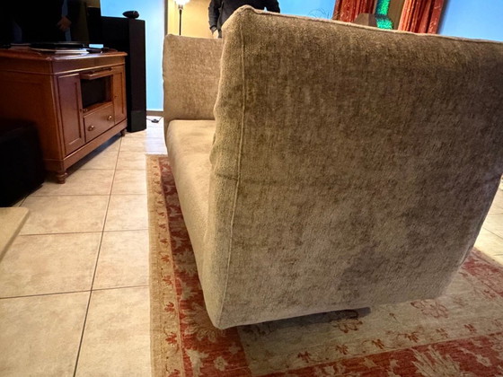 Two-seater sofa in taupe fabric, Edra, 2 seaters, Textile, Modern (photo 7 of 9)