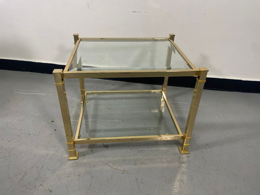 Vintage Two-Tier Glass Coffee Table