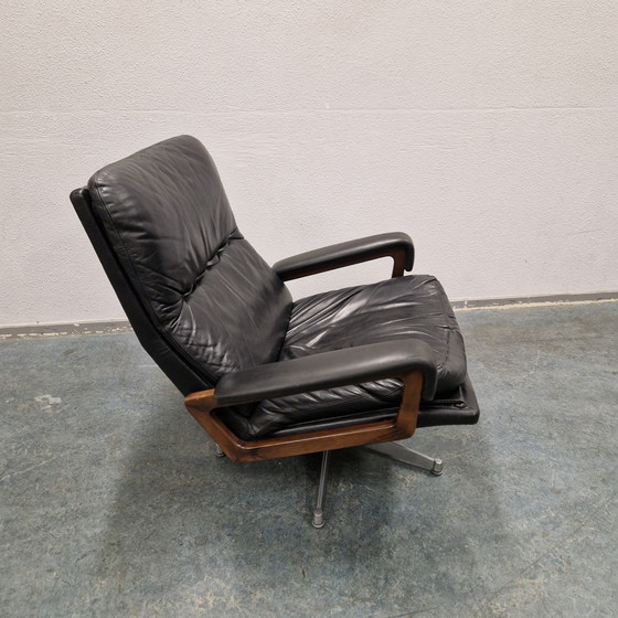 Image 1 of Strassle Vintage leather armchair swivel chair swivel chair