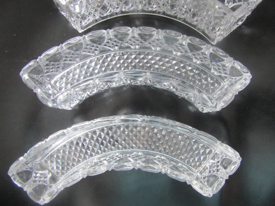 Image 1 of Centrotavola modulare vintage in cristallo tagliato o vetro pesante, modello MCM 250726