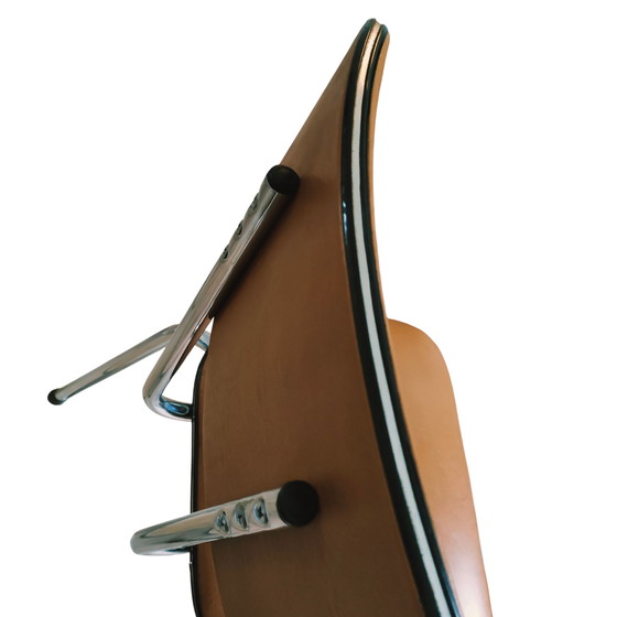 Image 1 of Vintage Nova chair in faux leather - 1970s, orange-brown