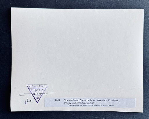 Michel Pinel - Venecia 2002 - Vista del Gran Canal - fotografía firmada