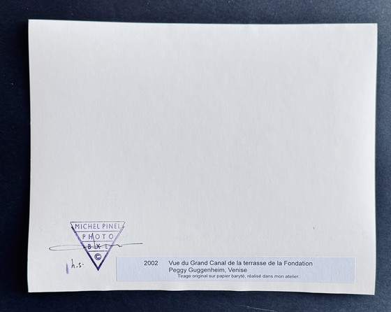 Image 1 of Michel Pinel - Venice 2002 - View of the Grand Canal - signed photograph