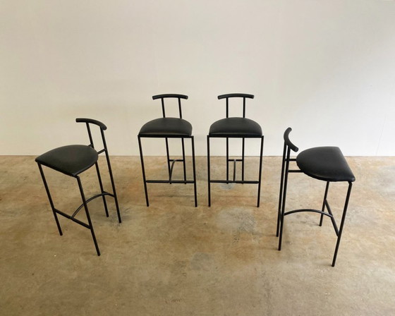 Image 1 of 4x Bieffeplast Tokyo design tabourets de bar par Rodney Kinsman Italie