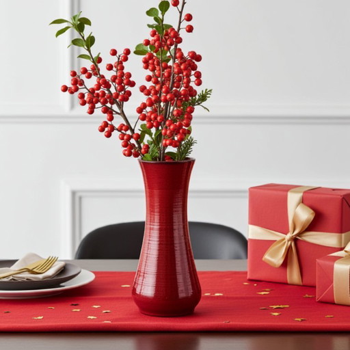 Vintage Red Ceramic Vase 756/20 (West Germany) – Mid-Century Modern Accent